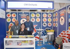 CMI Orchard's Ralph and wife Raquel Briseno and Aaron Huston. They are stone and pome fruit producers and exporters who had wide interest from across Asia.